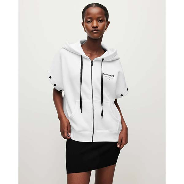 Allsaints Australia Womens Amphia 2-In-1 Underground Hoodie White AU52-512